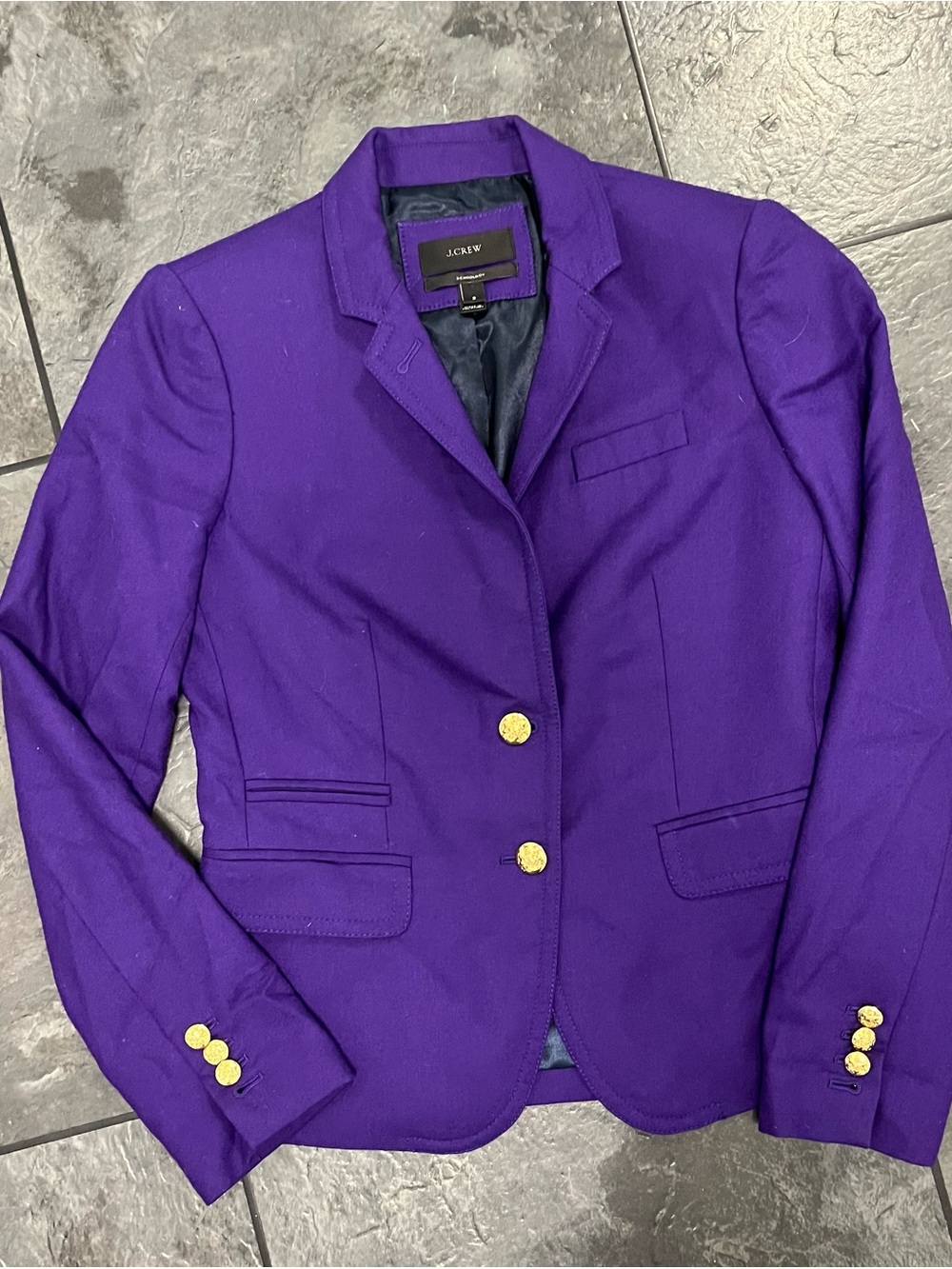 J. Crew Purple Blazer with Gold Buttons - Picture 1 of 5